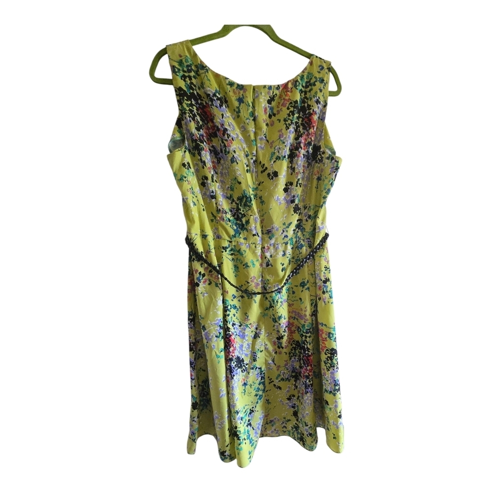 AGB Green and Purple Sleeveless Sundress - Picture 3 of 5